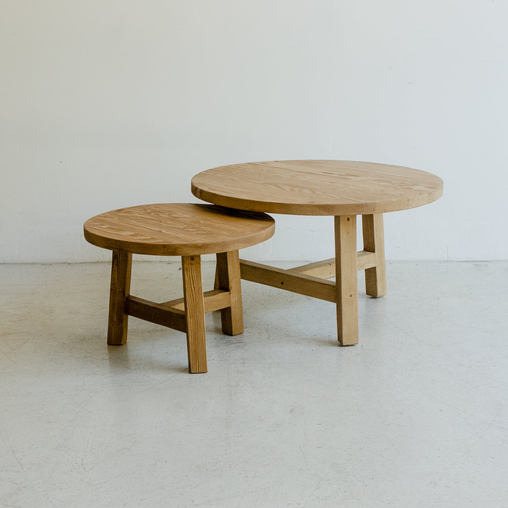 Reclaimed Wood Round Coffee Table - elsie green