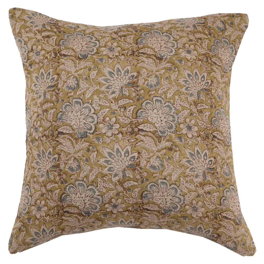 Block Print Pillow Cover | Kundan Stone - elsie green