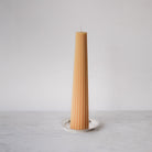 Beeswax Fluted Pillar - elsie green - Decor