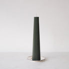 Beeswax Fluted Pillar - elsie green - Decor