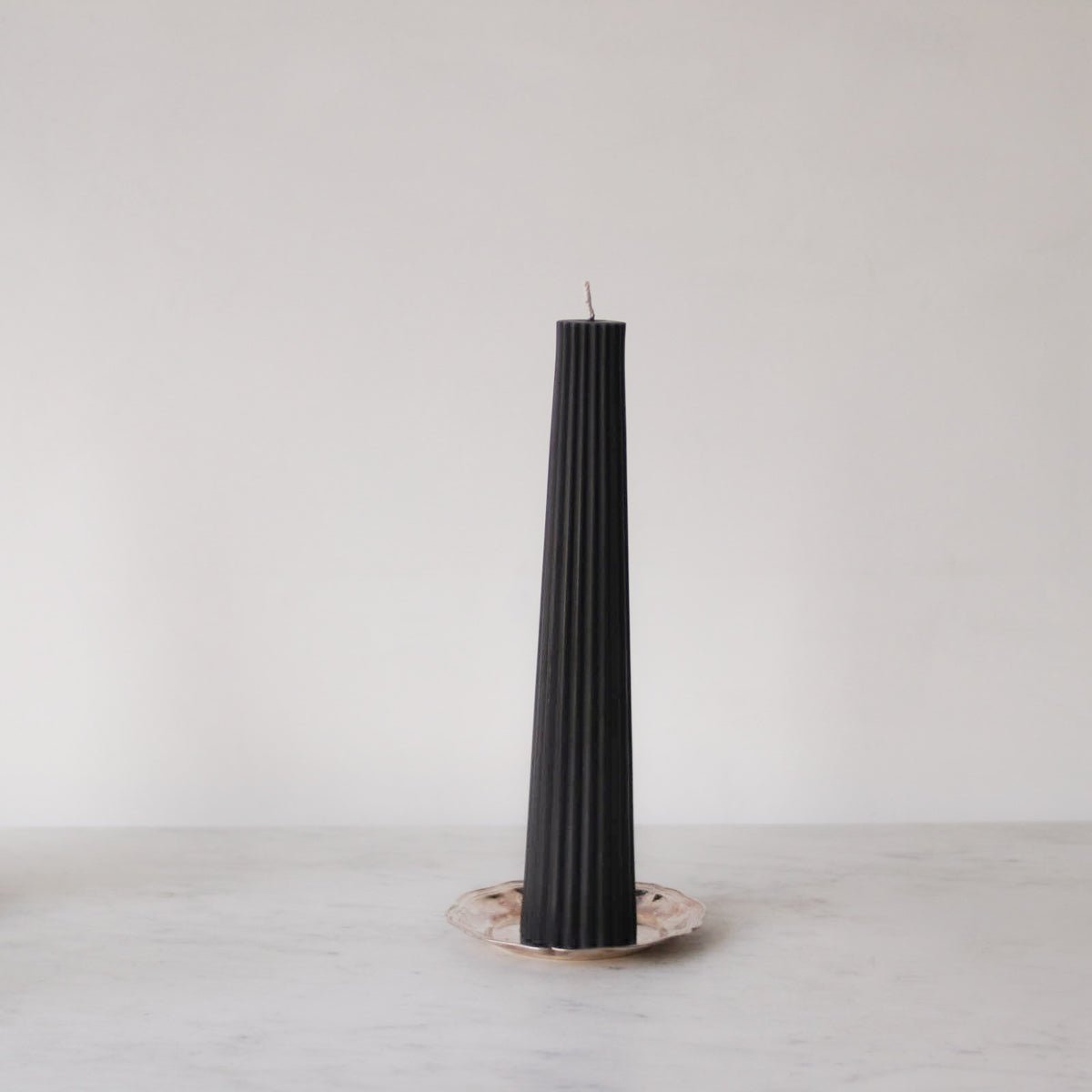 Beeswax Fluted Pillar - elsie green - Decor