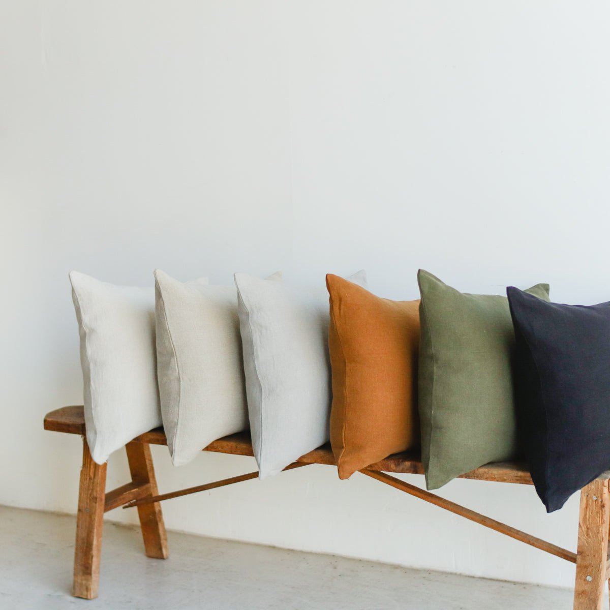 Belgian Linen Pillow Cover - elsie green - Textiles