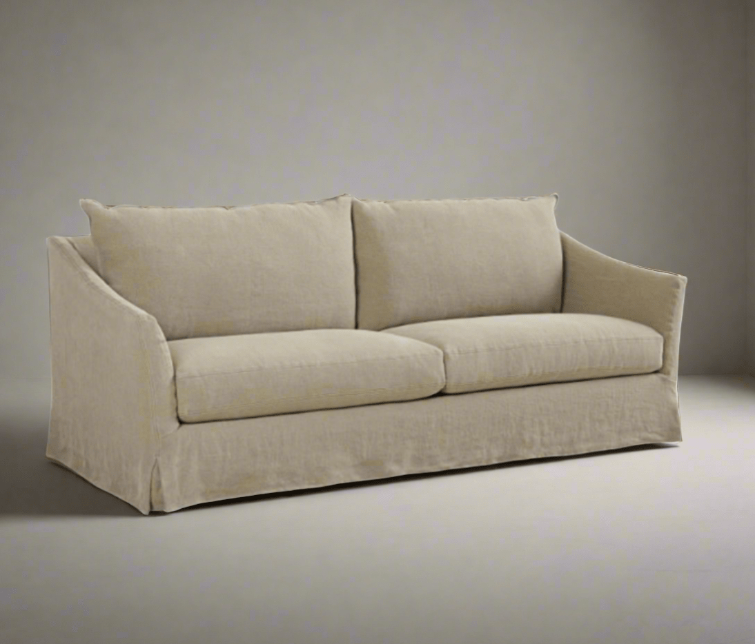Belgian Slope Arm Slipcovered Sofa - elsie green - Furniture