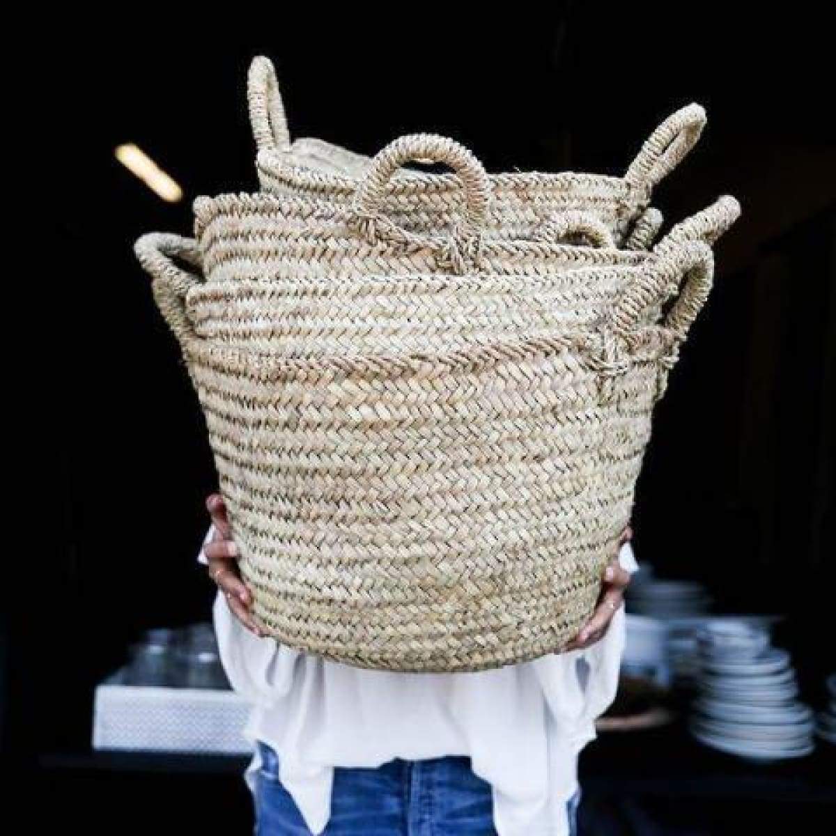 Moroccan Woven Market Basket
