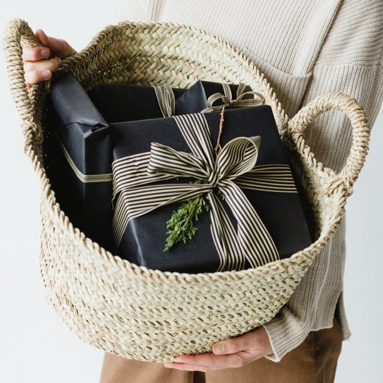 新品未使用 モロッコ Big Busket  ハンドメイド Big Moroccan Basket - Decor - elsie green