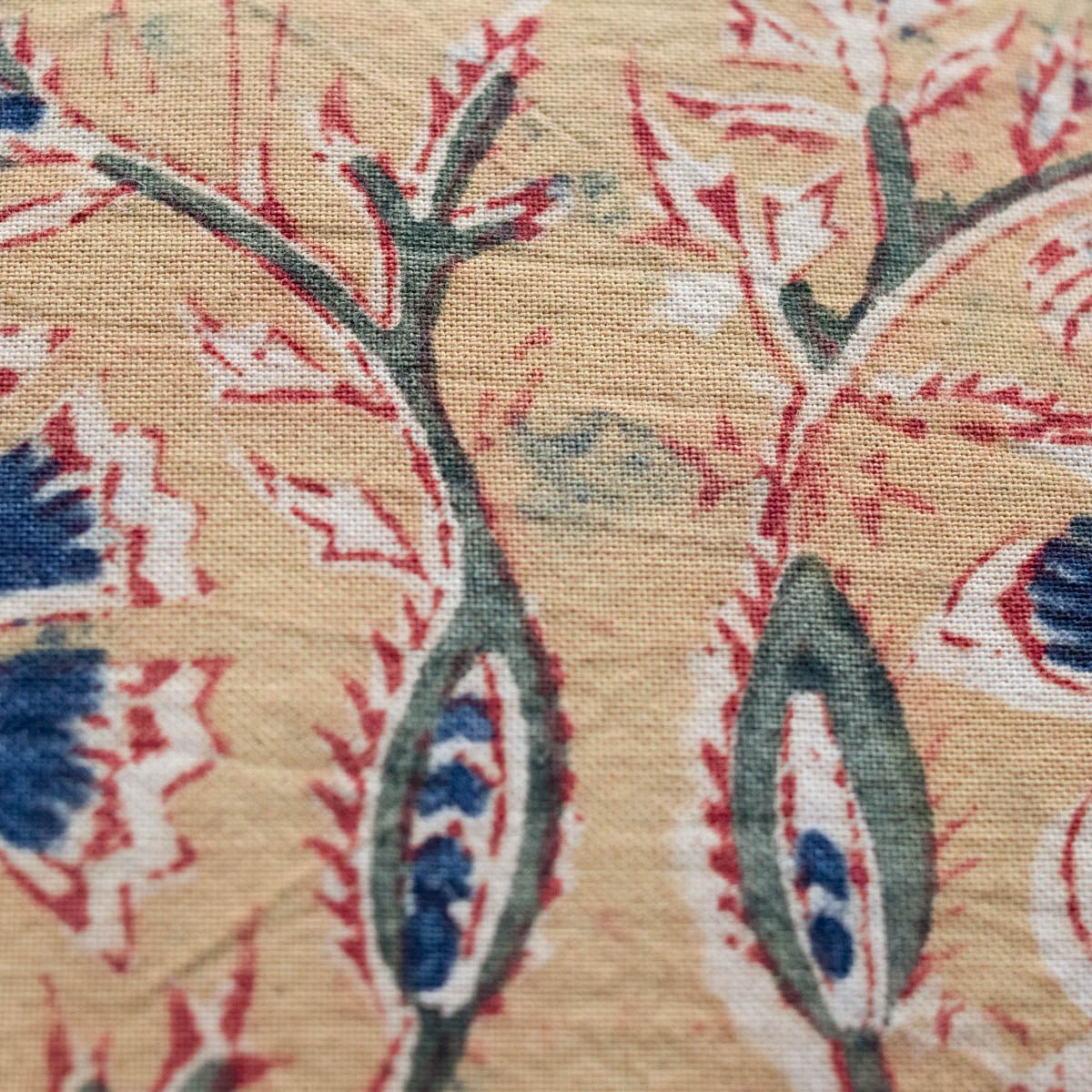 Block Print Pillow Cover | Nidra Gold - elsie green - Textiles
