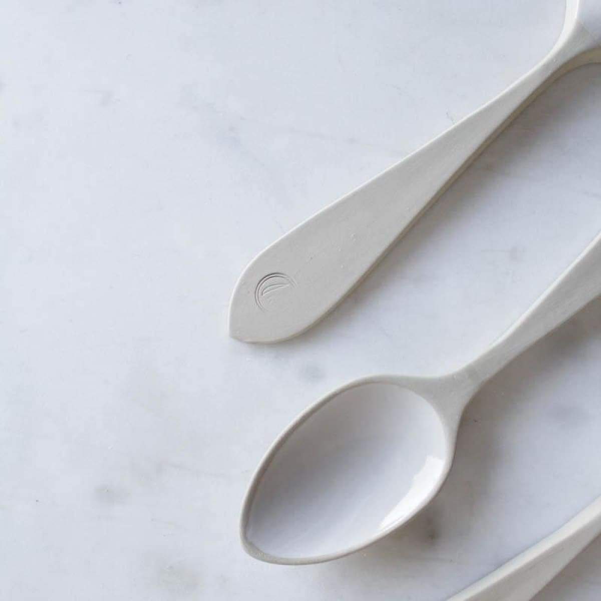 Ceramic Spoon | White - elsie green - The French Kitchen