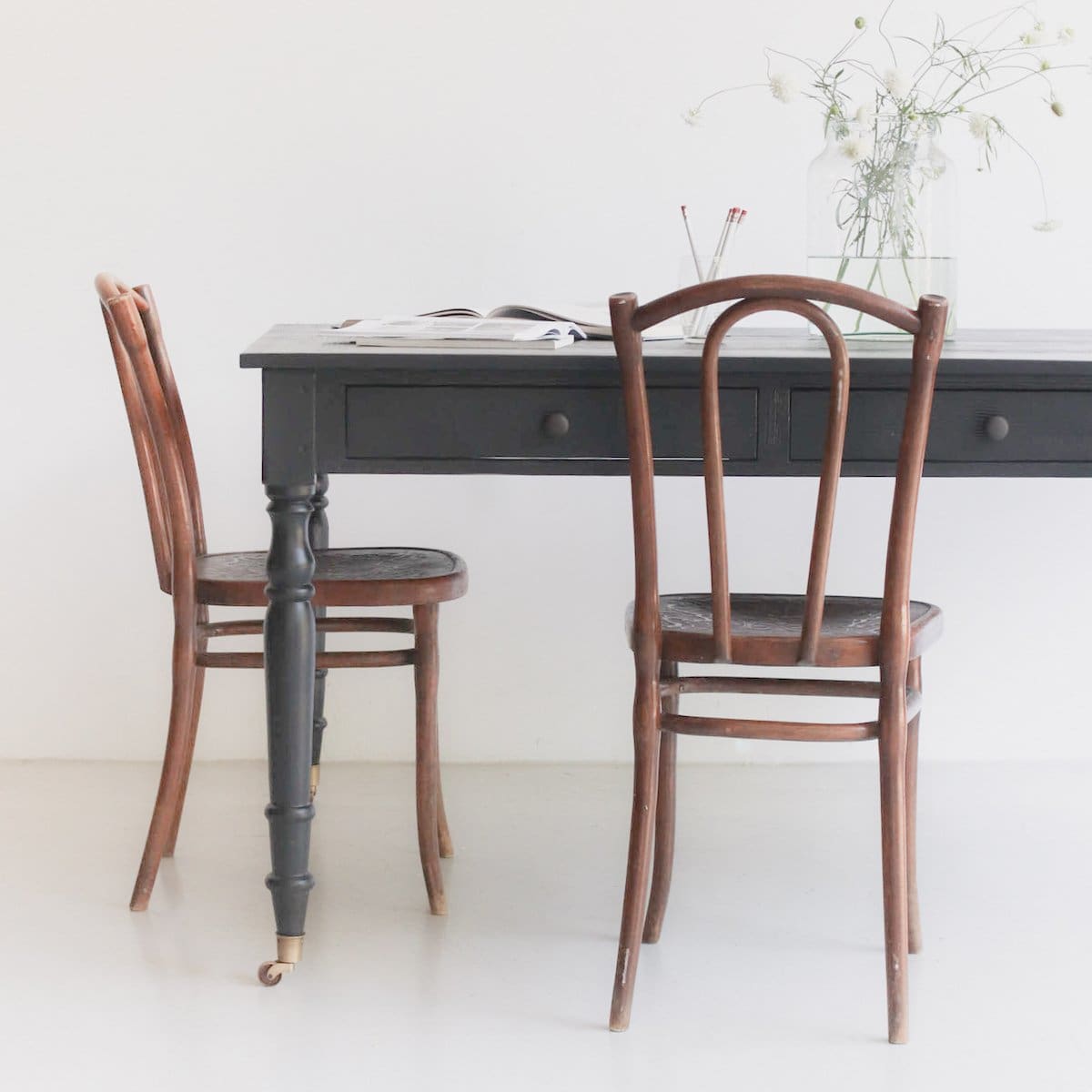 French Inspired Reclaimed Wood Partner's Desk - elsie green