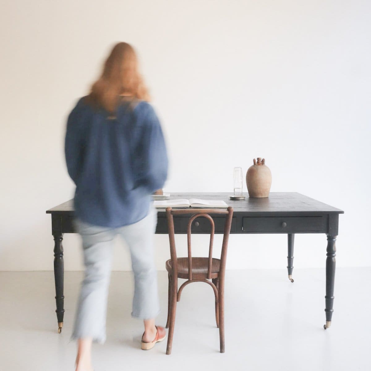 French Inspired Reclaimed Wood Partner's Desk - elsie green