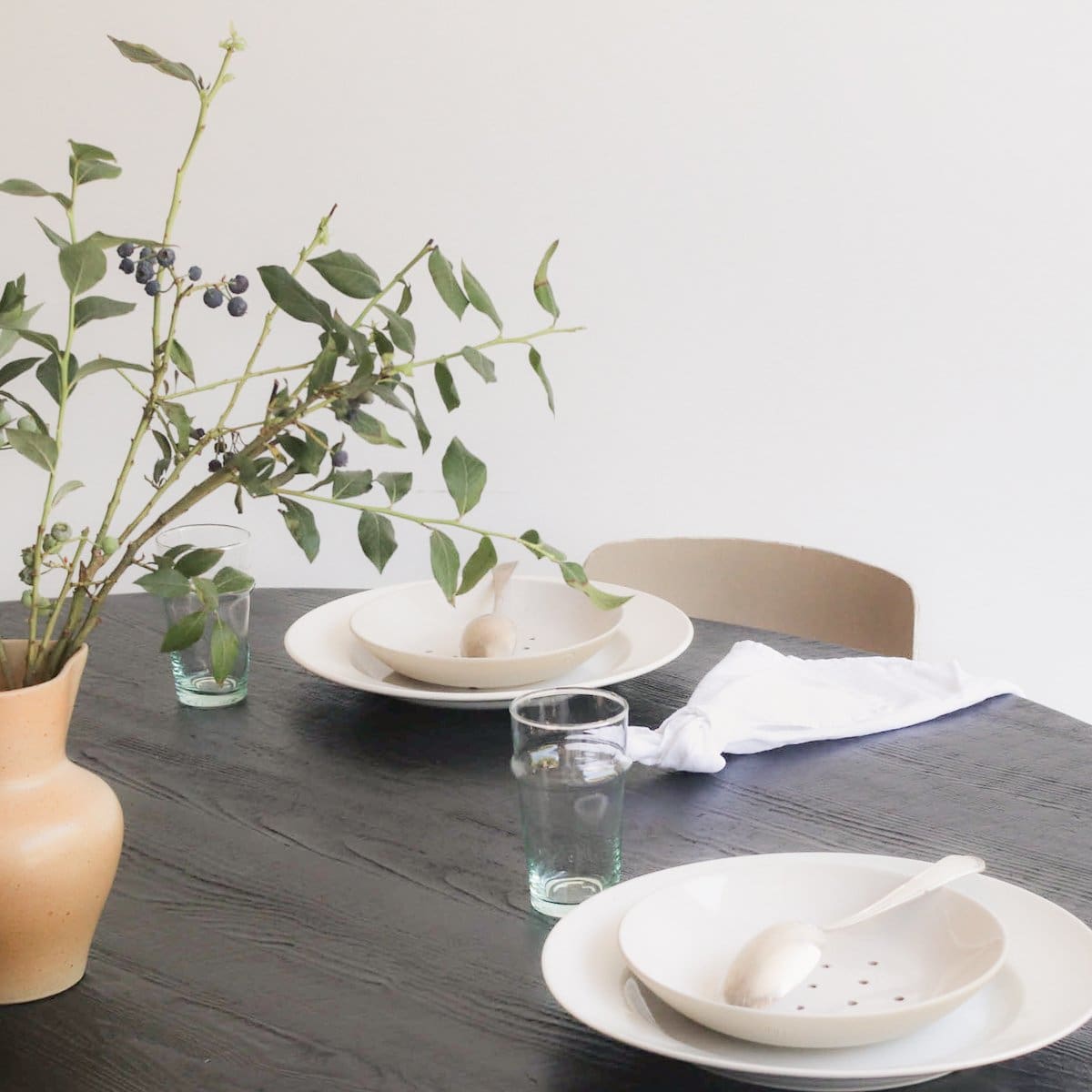 Reclaimed Wood Round Dining Table - elsie green