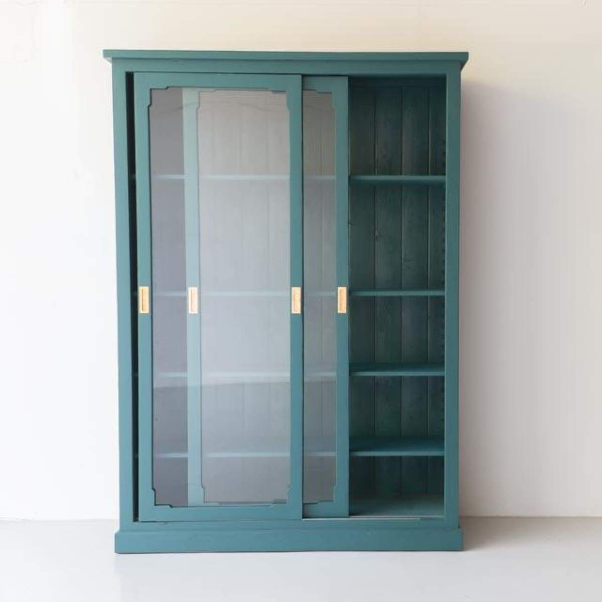 Reclaimed Wood Sliding Door Cabinet - elsie green