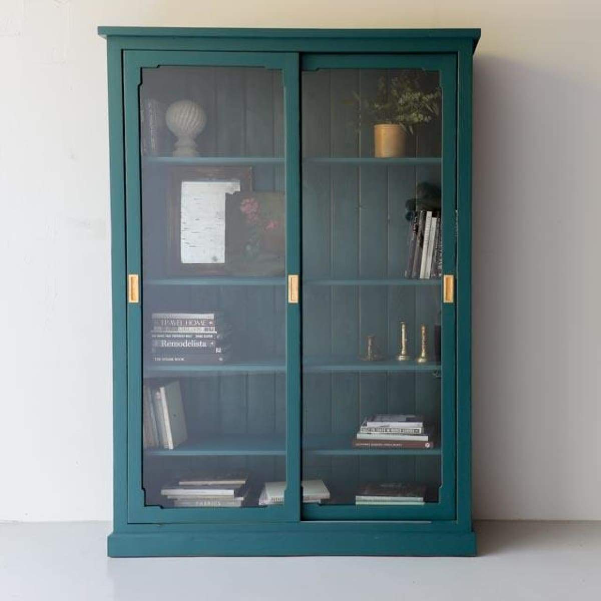 Reclaimed Wood Sliding Door Cabinet - elsie green