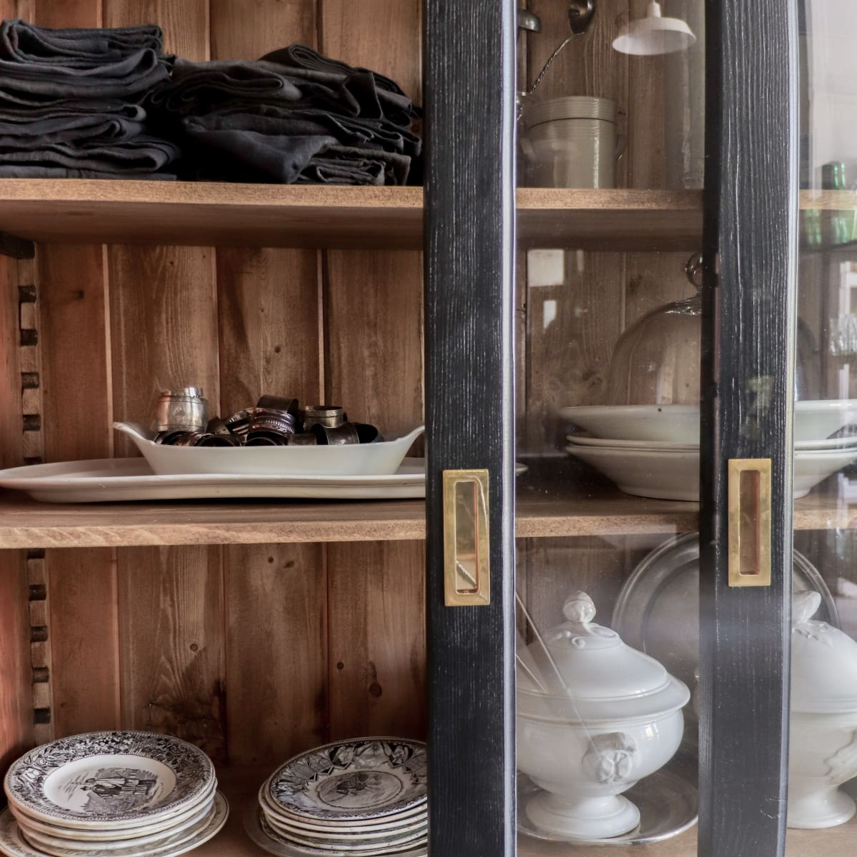 Reclaimed Wood Sliding Door Cabinet - elsie green