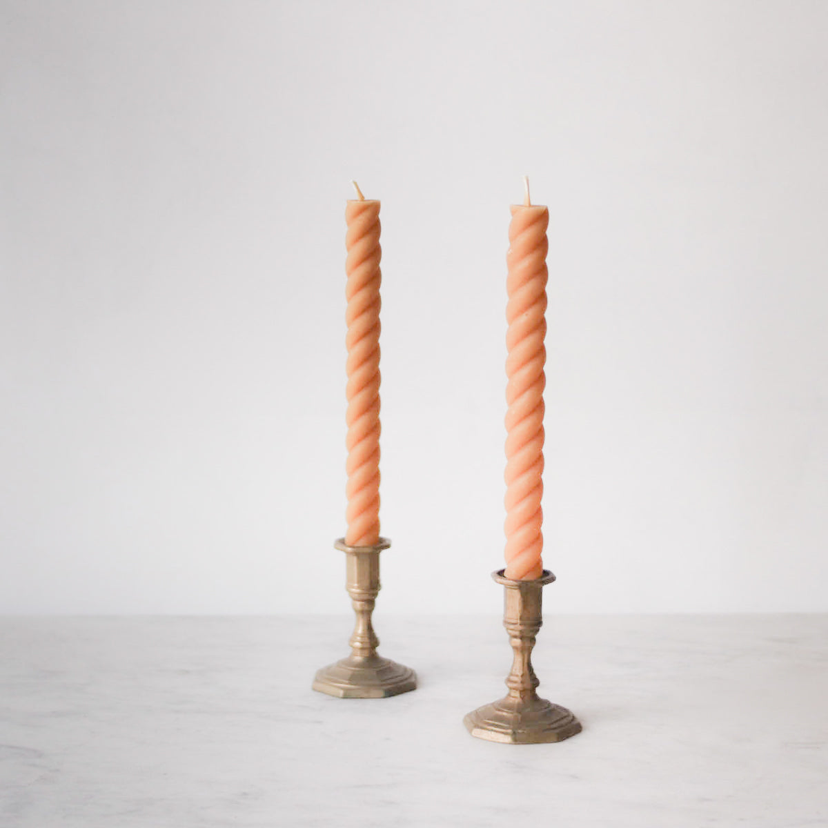 Pair of Twist Beeswax Tapers - elsie green