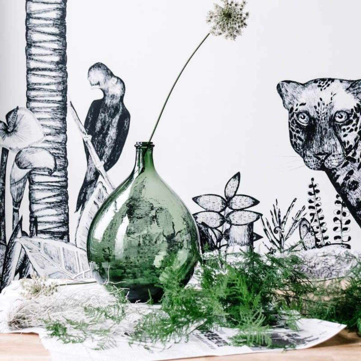 Pretty Vintage Oil Bottle - elsie green
