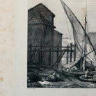 Ship in Port Languedoc Etching - elsie green