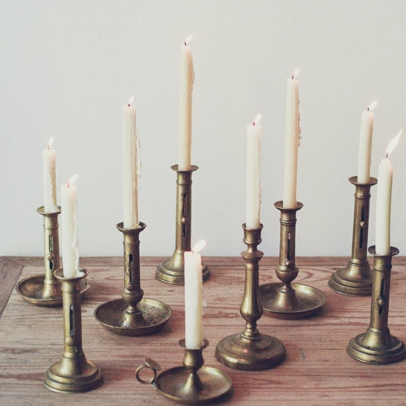 Vintage Brass Candlestick - elsie green