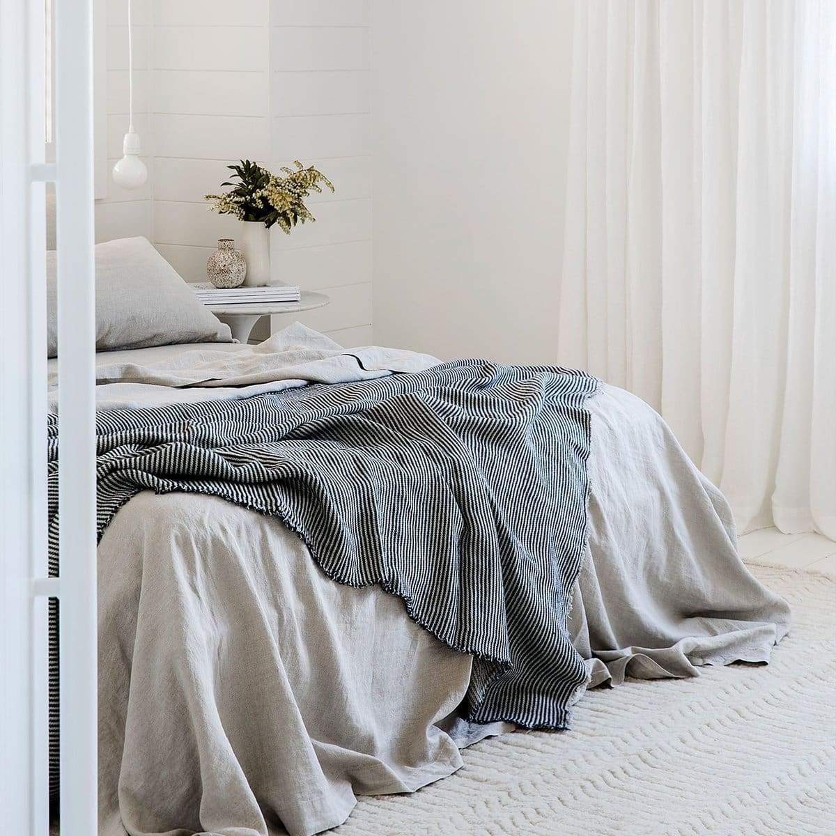 Ellis Stripe Throw - elsie green - textiles