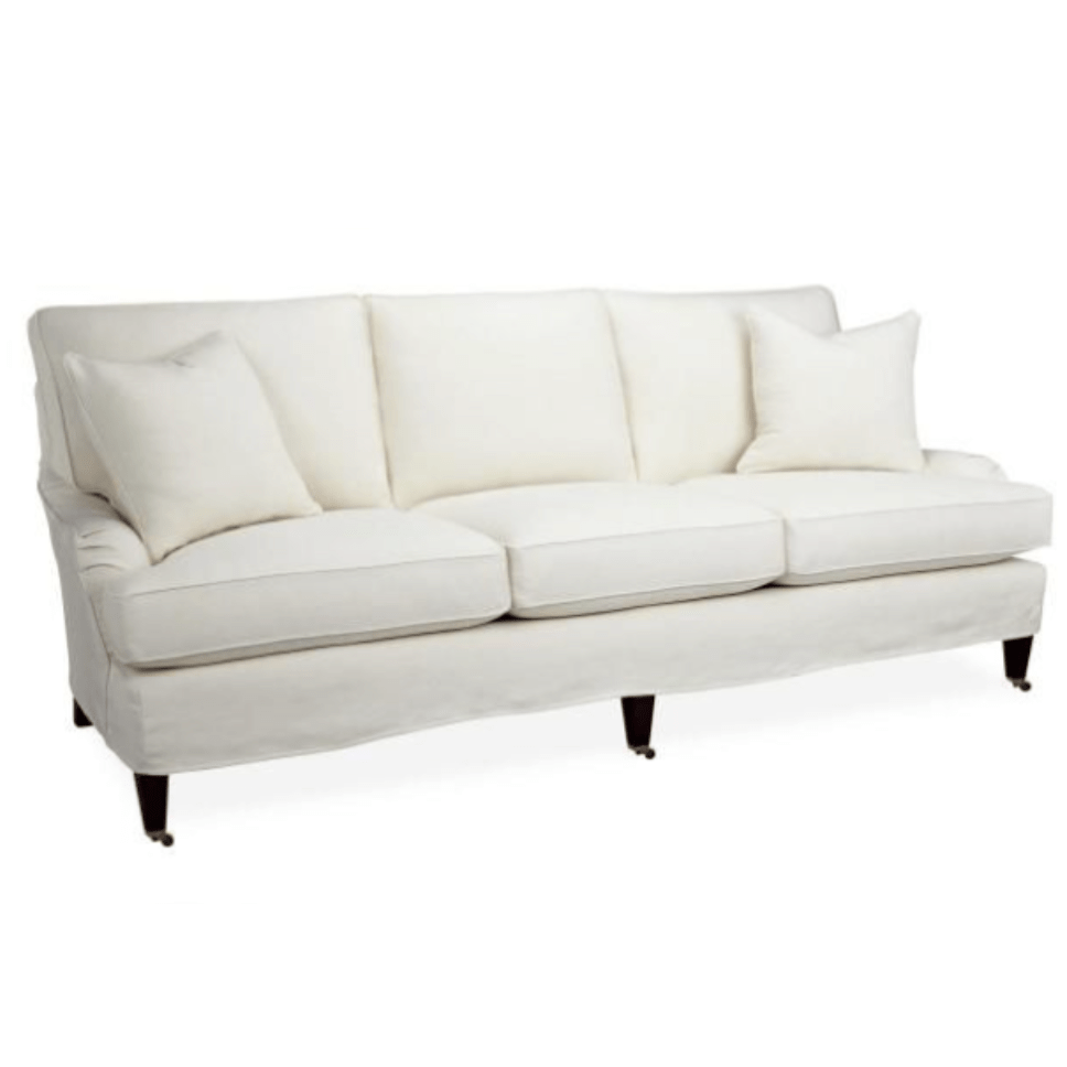 English Arm Slipcovered Sofa - elsie green - Furniture