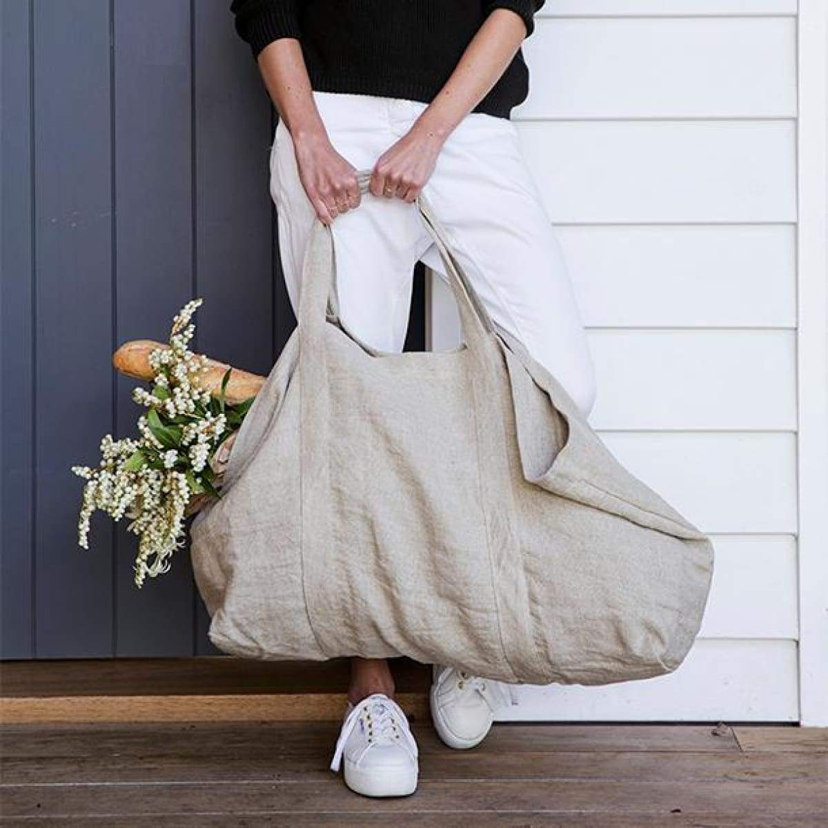 Frankie Linen Bag - Textiles - elsie green