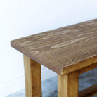 French Inspired Reclaimed Wood Farm Bench - elsie green - Custom Furniture