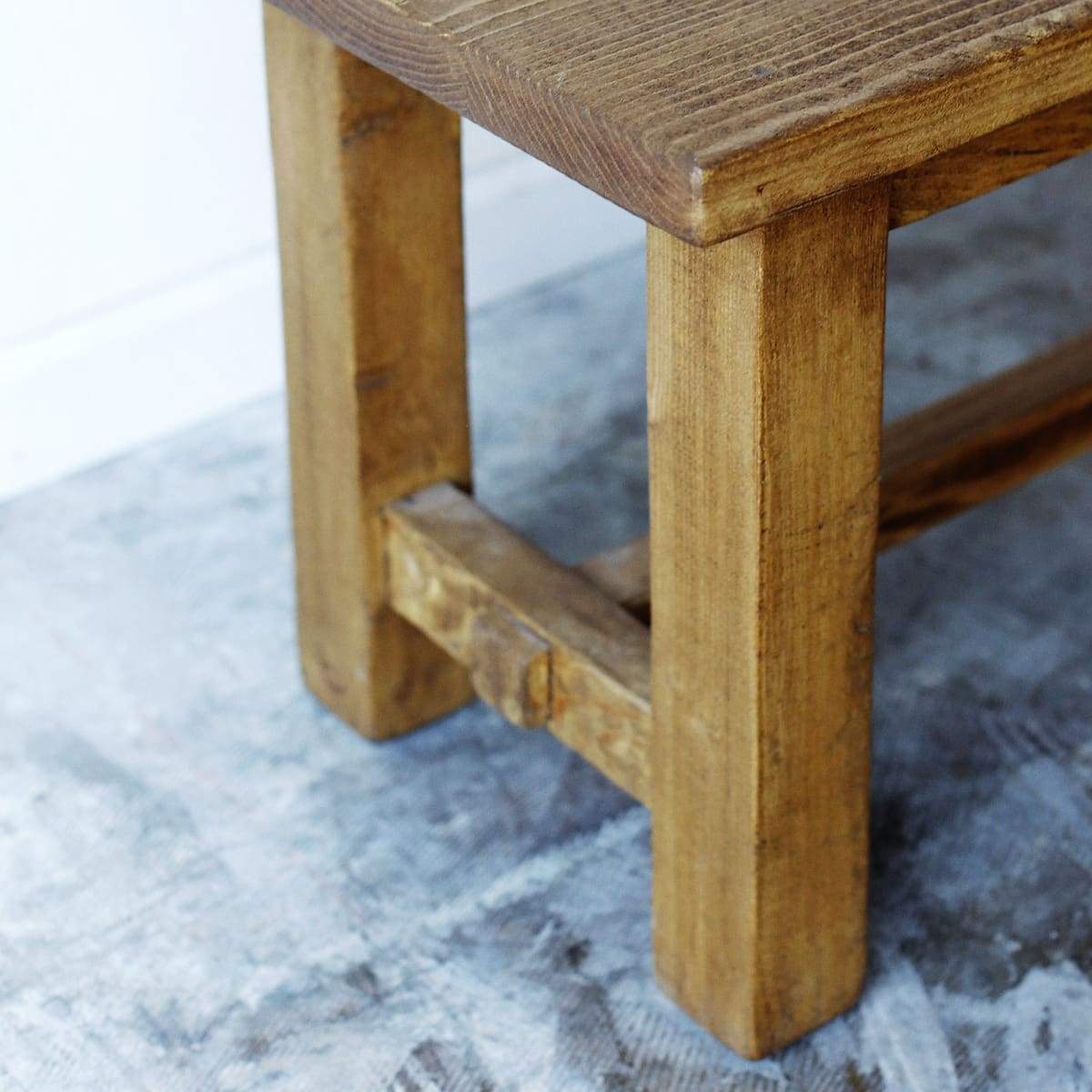 French Inspired Reclaimed Wood Farm Bench - elsie green - Custom Furniture