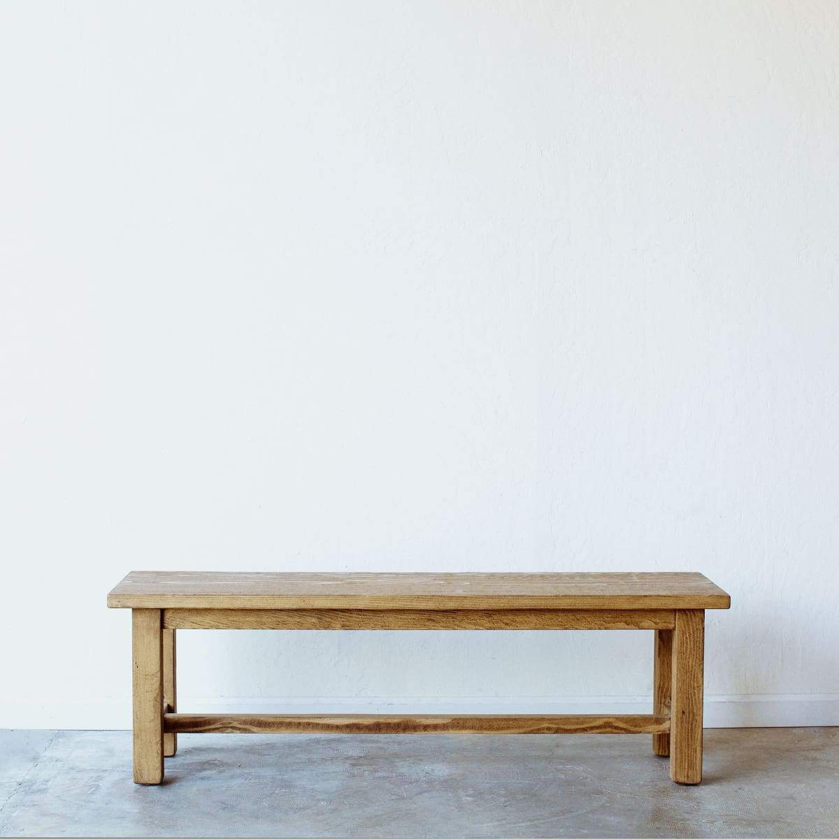 French Inspired Reclaimed Wood Farm Bench - elsie green - Custom Furniture