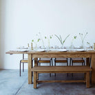 French Inspired Reclaimed Wood Farm Table - elsie green - Custom Furniture