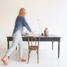 French Inspired Reclaimed Wood Partner's Desk - elsie green - Custom Furniture