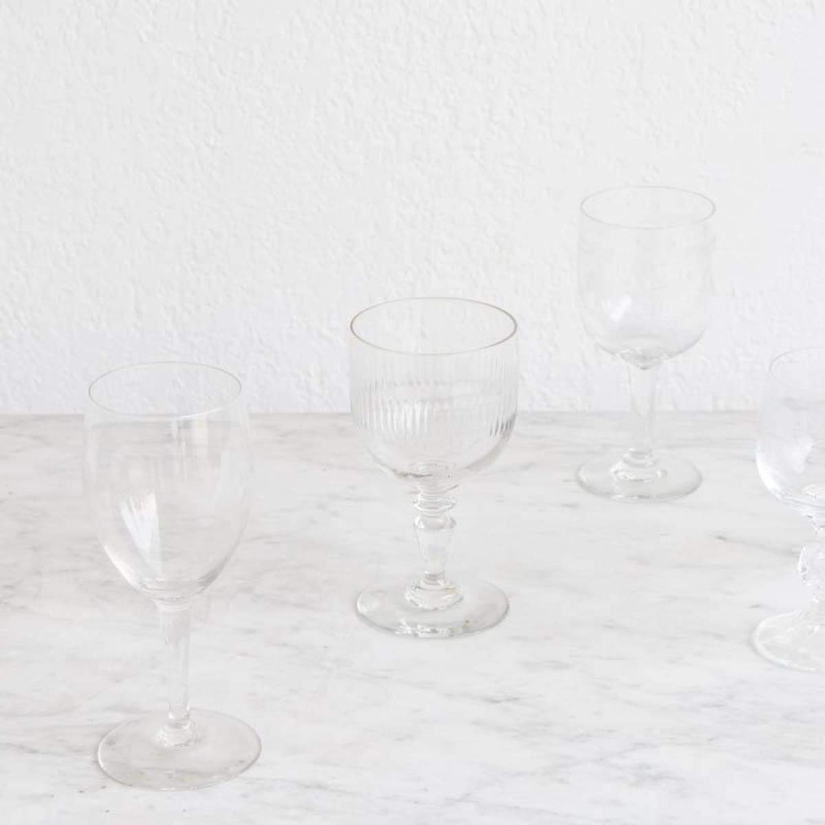 Small Blush Vintage Wine Glass, Set of 4