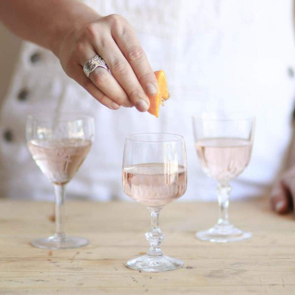 Glamorous Vintage Wine Glass Eclectic Pair - The French Glamorous Vintage Wine Glass Eclectic Pair - The French