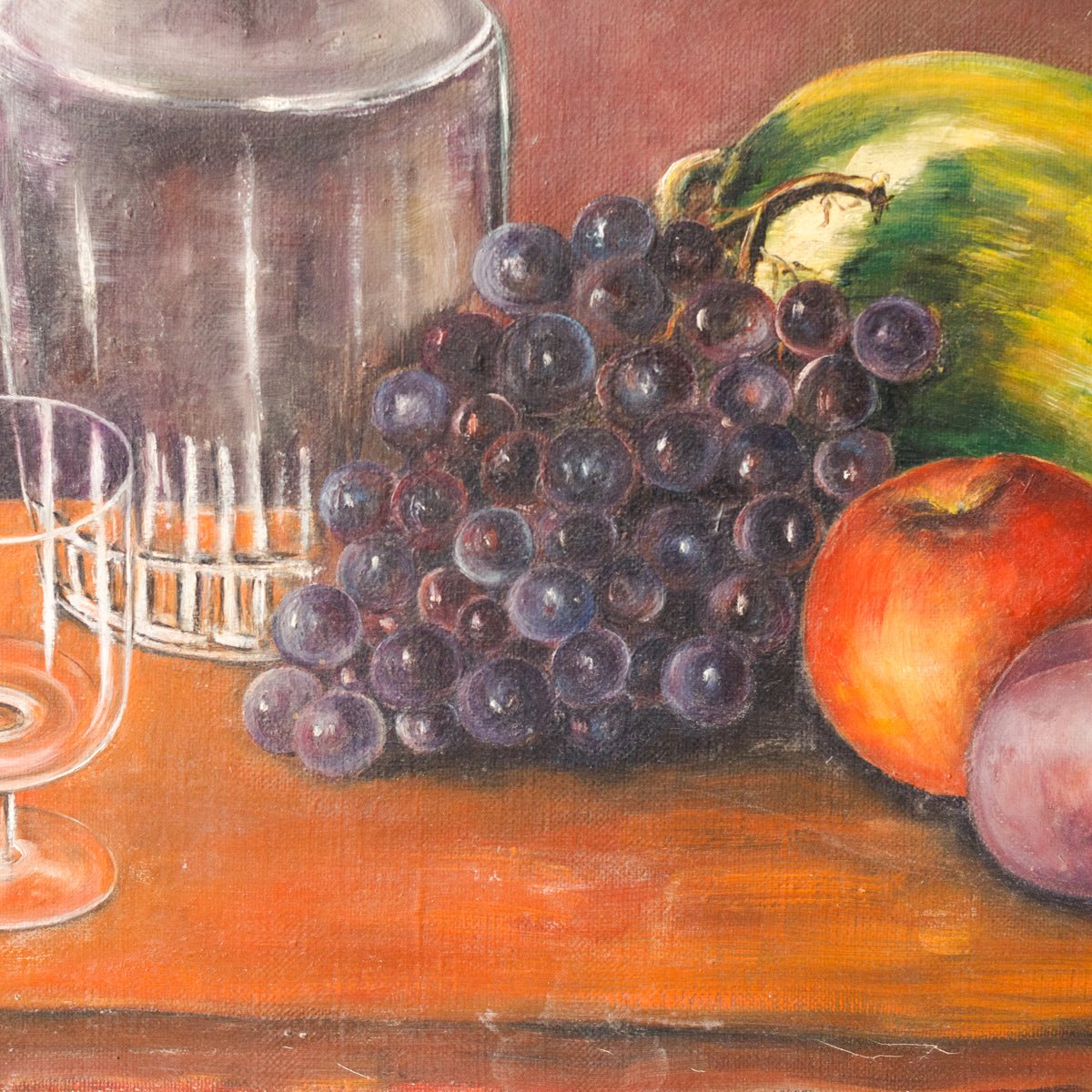 La Prune et La Pêche Still Life Oil Painting - elsie green - Art