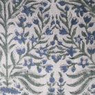 Linen Block Printed Pillow Cover | Fleur Indigo - elsie green - Textiles