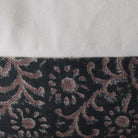 Linen Block Printed Pillow Cover | Kochin Noir Saffron - elsie green - Textiles