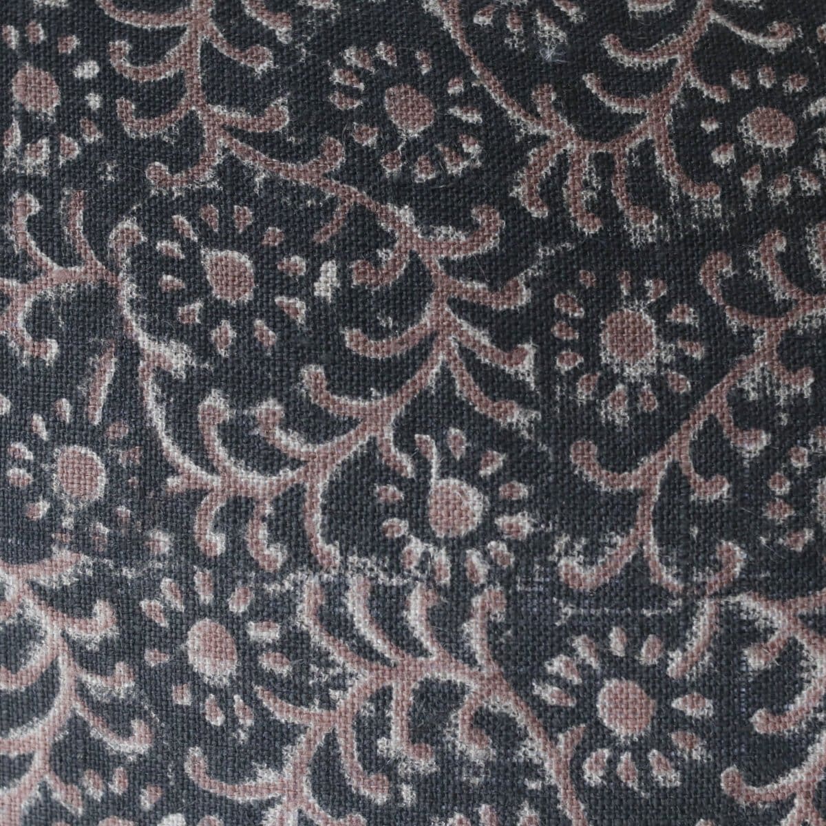 Linen Block Printed Pillow Cover | Kochin Noir Saffron - elsie green - Textiles