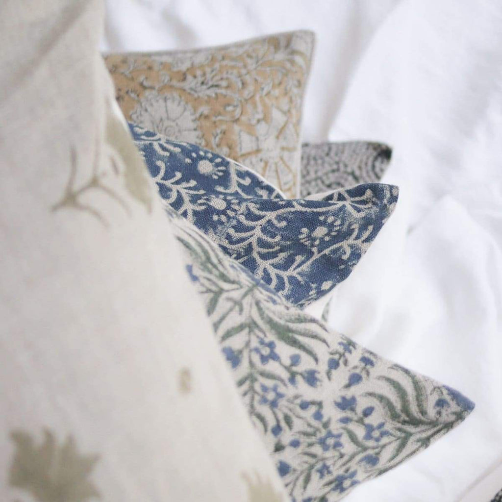 Linen Block Printed Pillow Cover - textiles