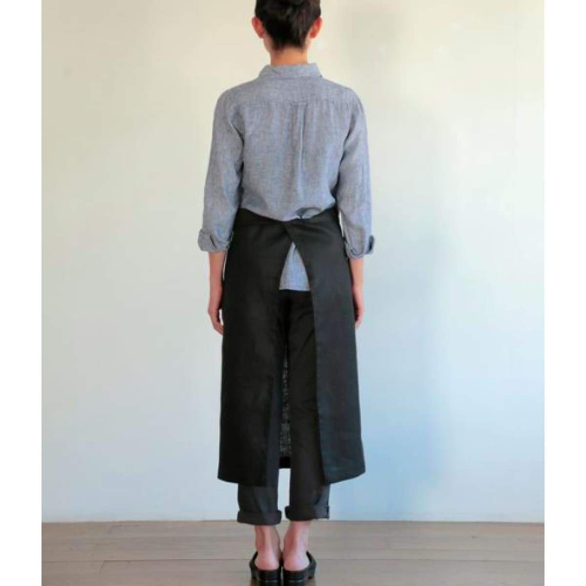Linen Garcon Apron - elsie green - Textiles
