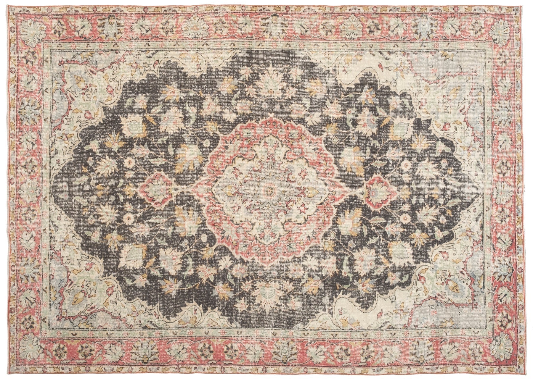 Mioko Vintage Rug | 6'9" x 10'5" - elsie green - Textiles
