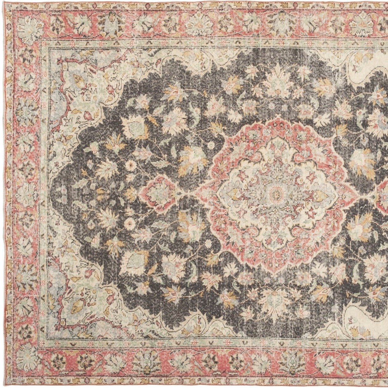 Mioko Vintage Rug | 6'9" x 10'5" - elsie green - Textiles