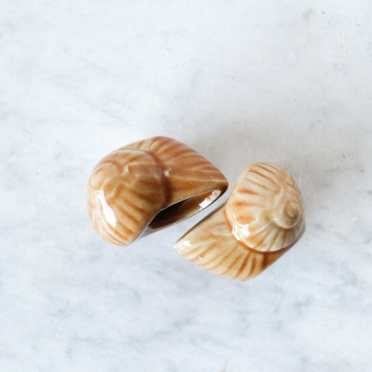 Ochre Stoneware Escargot Pot Set Of 7 - elsie green - French Kitchen