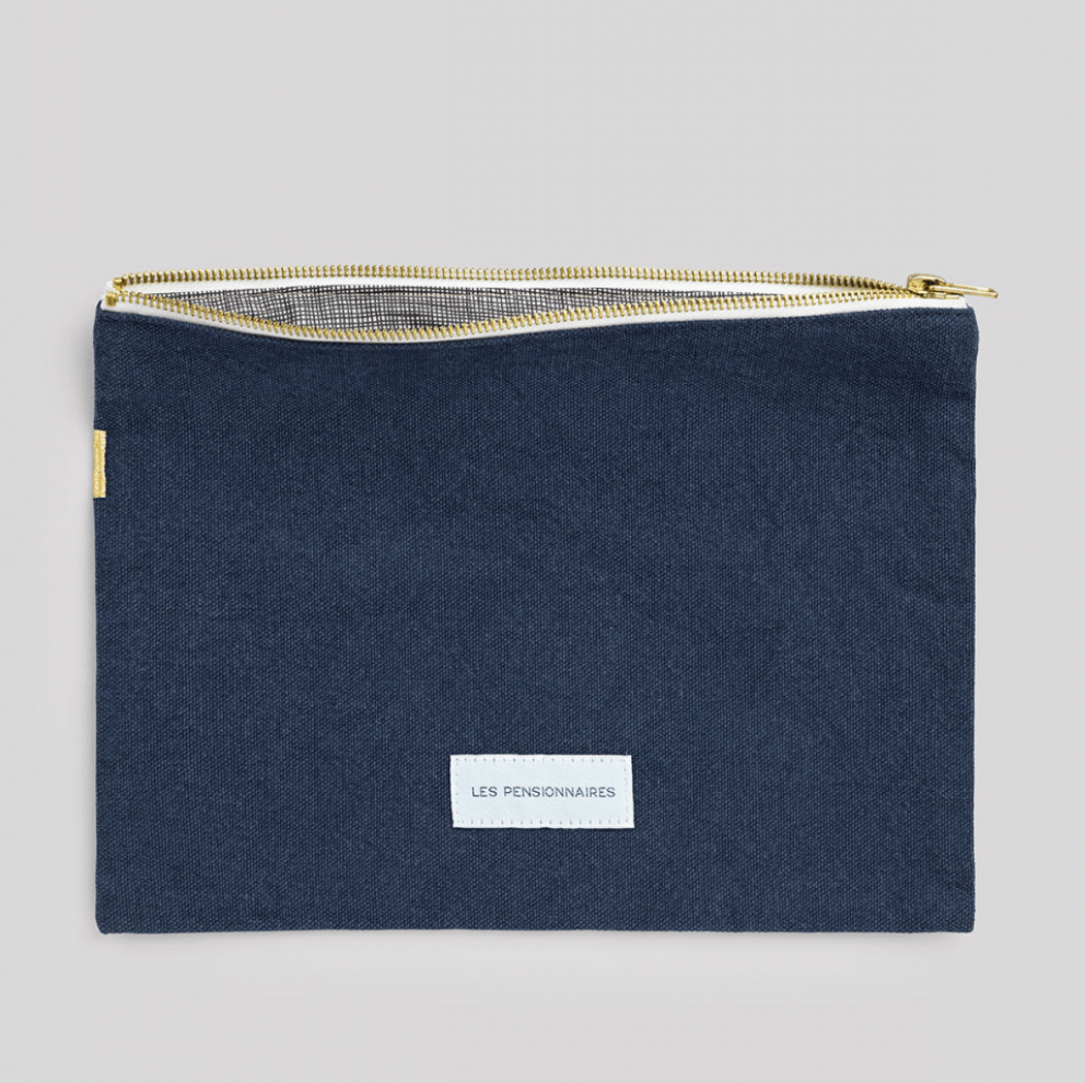 Organic Cotton Large Pouch - elsie green - Decor