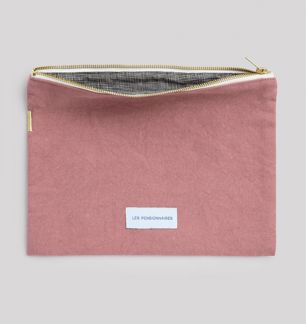 Organic Cotton Large Pouch - elsie green - Decor