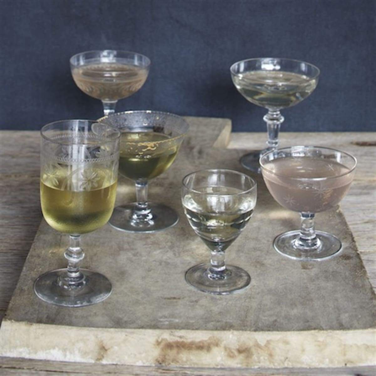 Pair of Glamorous Vintage Apero Glasses - elsie green - The French Kitchen