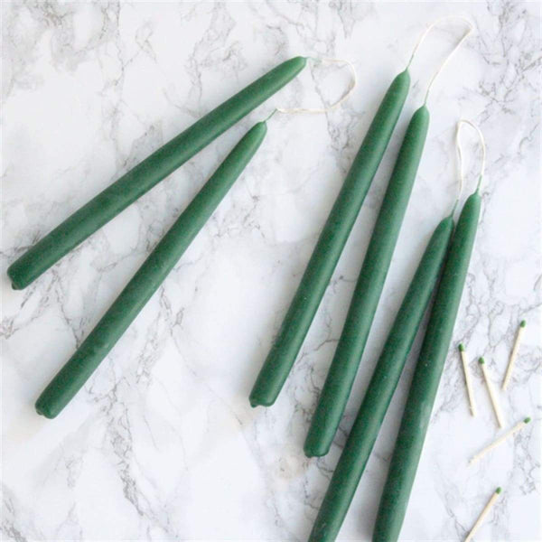 Pair of Natural Beeswax Tapers - elsie green