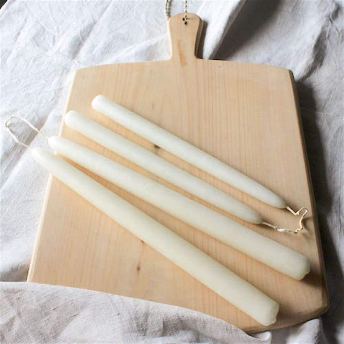 Pair of Natural Beeswax Tapers - elsie green - Decor