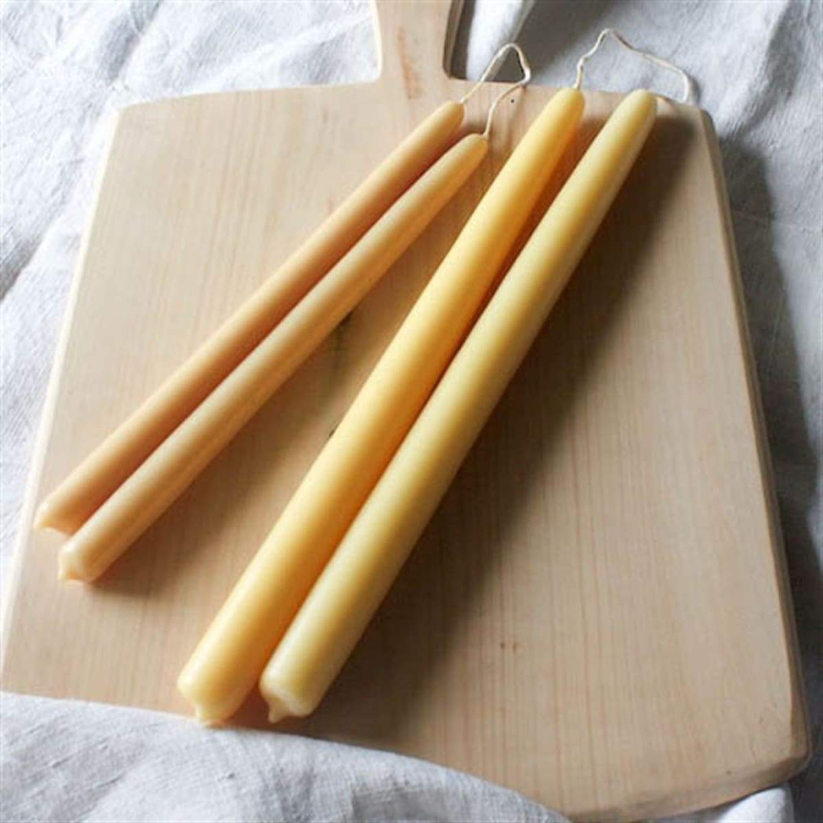 Pair of Natural Beeswax Tapers - elsie green - Decor
