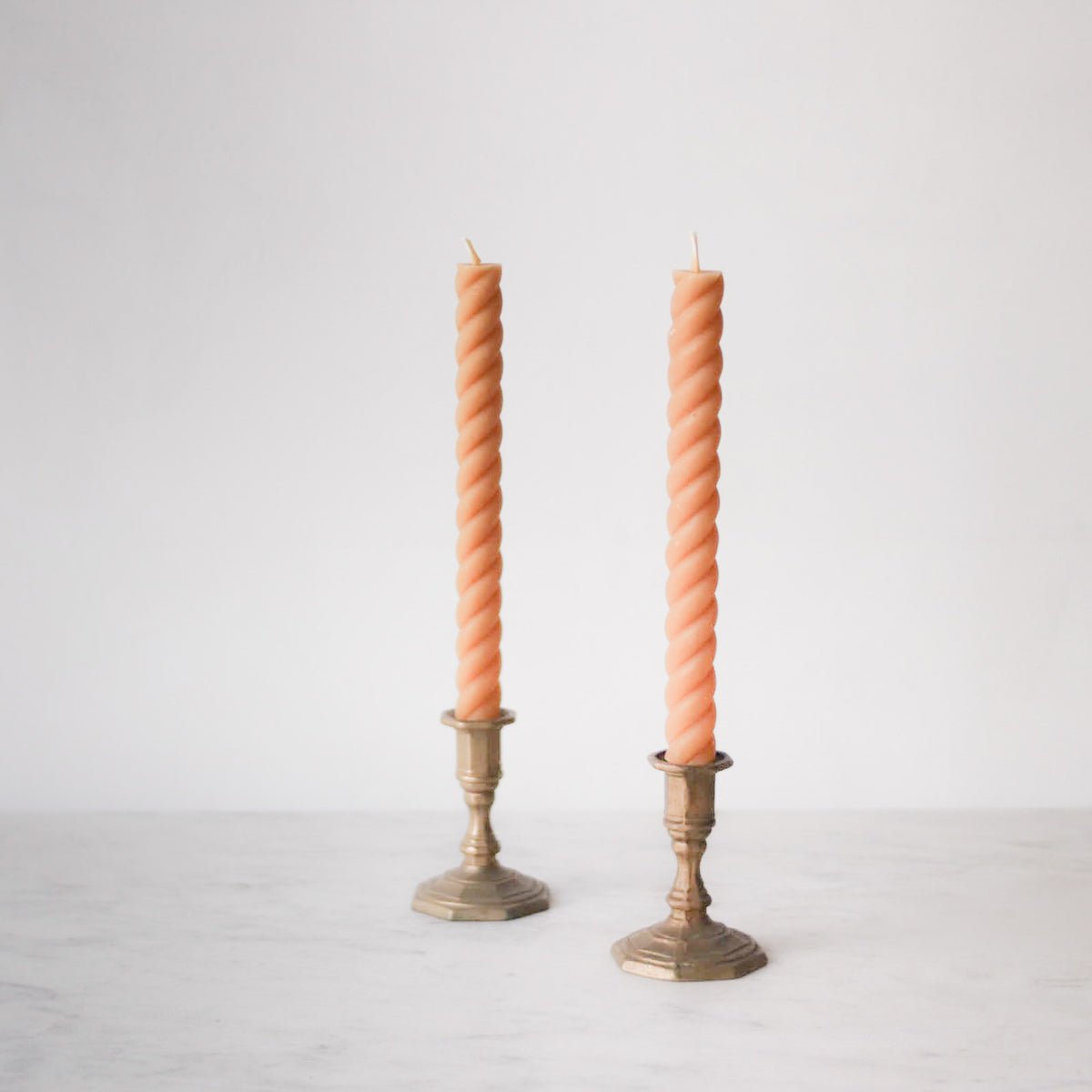 Pair of Twist Beeswax Tapers - elsie green - Decor