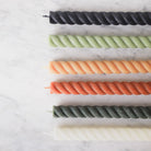 Pair of Twist Beeswax Tapers - elsie green - Decor