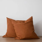 Pair of Washed Linen Euro Shams | Sale - elsie green - Textiles