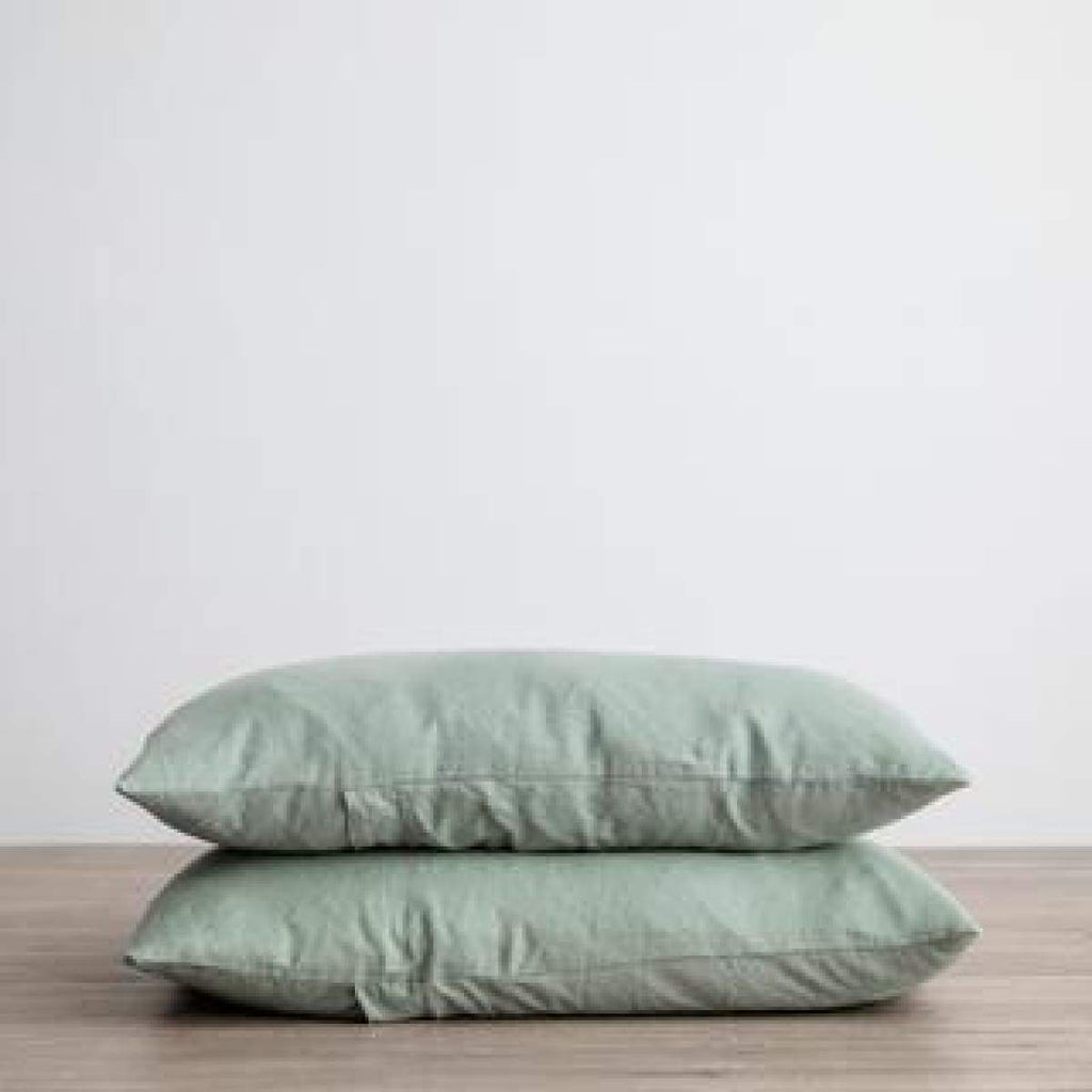 Pair of Washed Linen Pillowcases - elsie green